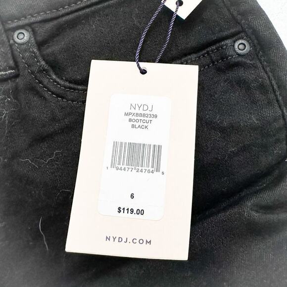 NYDJ Barbara Bootcut Denim Jeans Black NWT Size 6 - Picture 3 of 7
